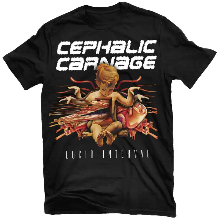 New 2026 Cephalic Carnage Exploiting Dysfunction Band Graphic Tee 100% Cotton Round Neck Casual Unisex T-shirt Summer Top