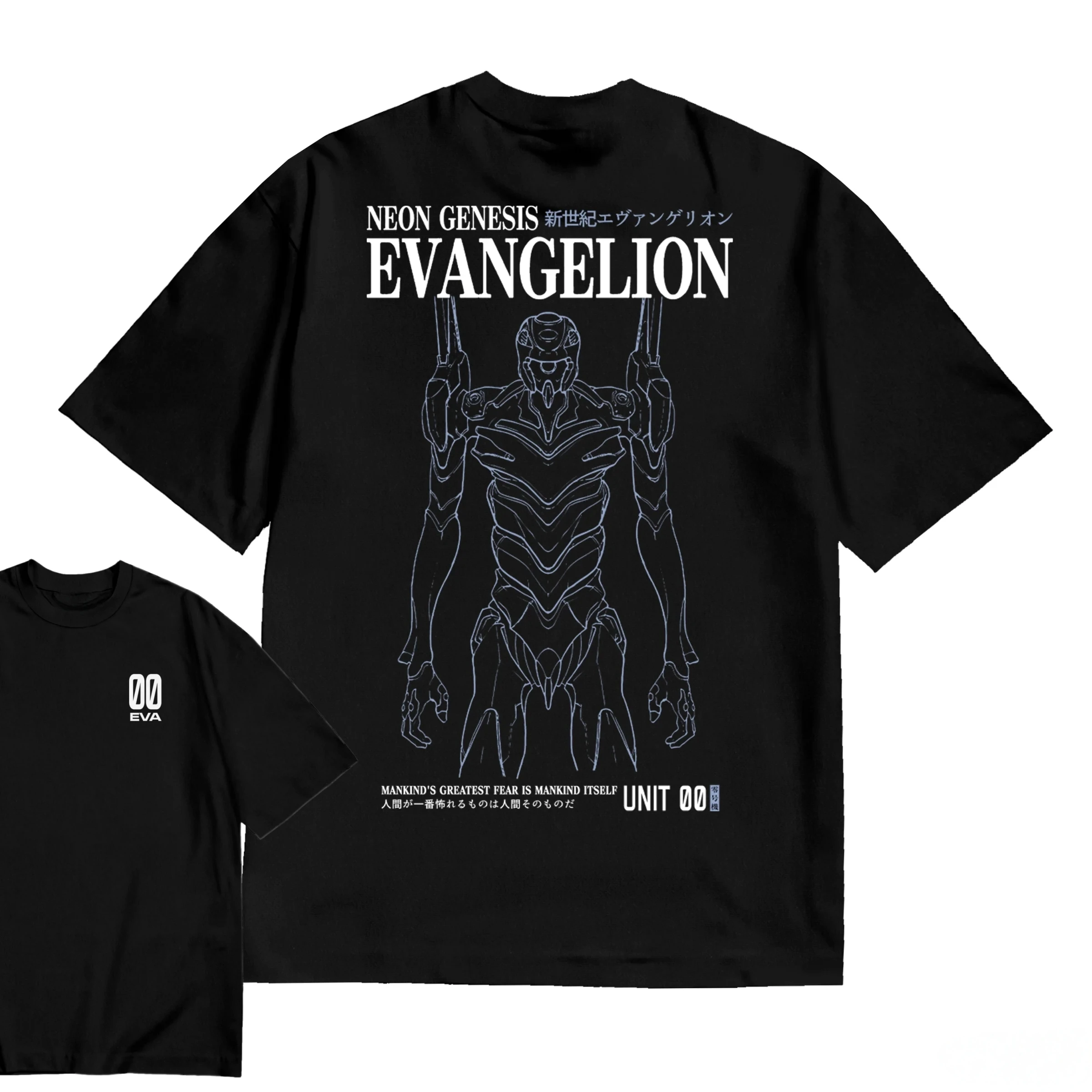2026 Evangelion Graphic T-Shirt Cotton Shirt Unisex Y2k Anime Clothes Men Short Sleeve O-Neck Fashion Selling Popular