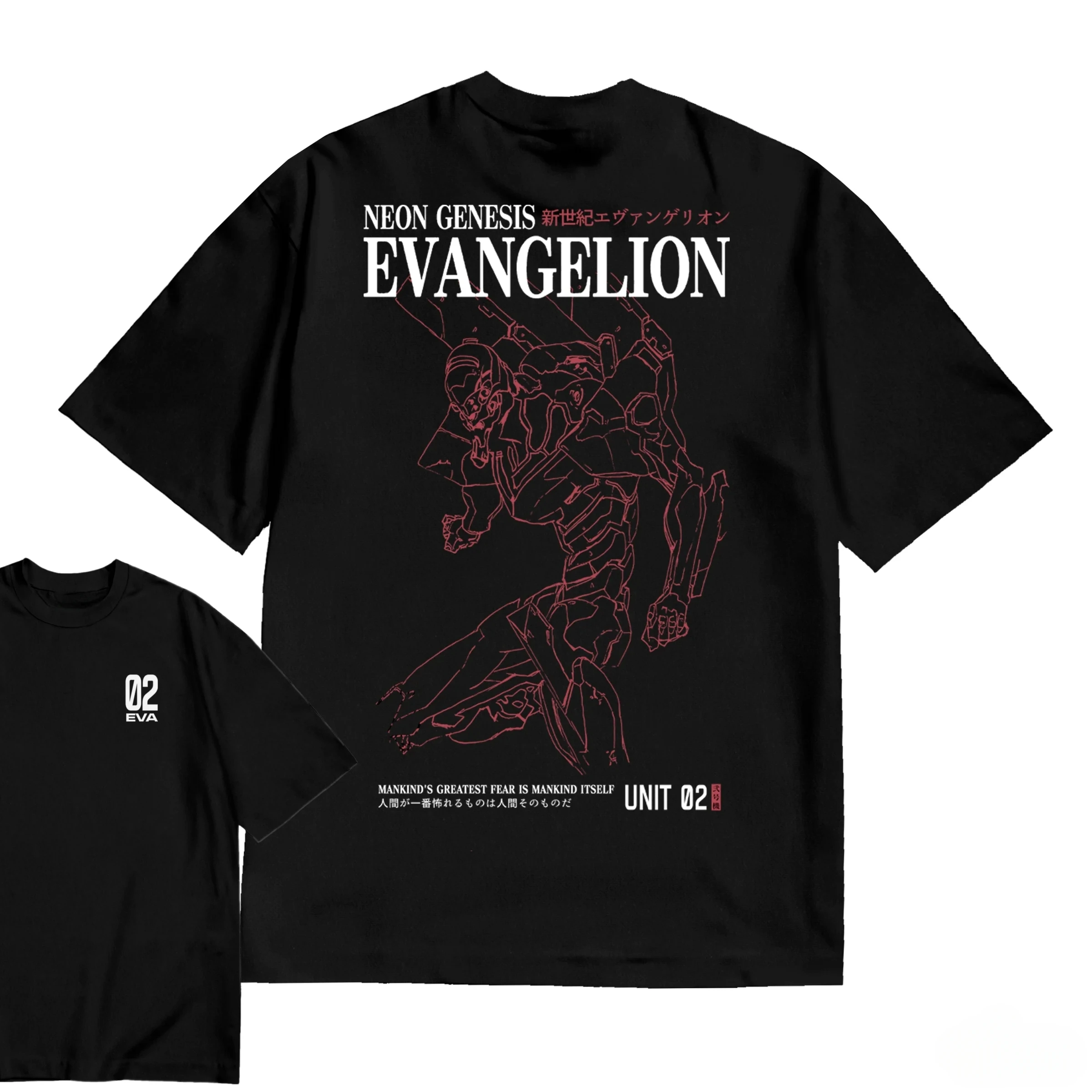 2026 Evangelion Graphic T-Shirt Cotton Shirt Unisex Y2k Anime Clothes Men Short Sleeve O-Neck Fashion Selling Popular
