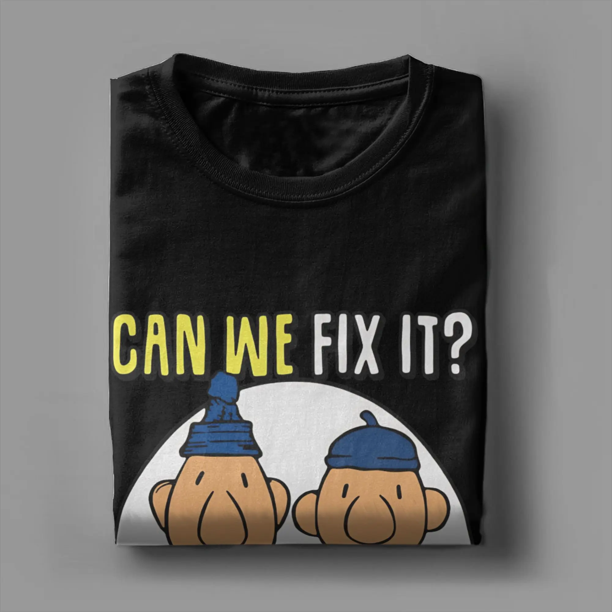 Pat and Mat Can We Fix It Men's T Shirt Novelty Tee Shirt Short Sleeve O Neck T-Shirt 100% Cotton Gift Idea Clothes