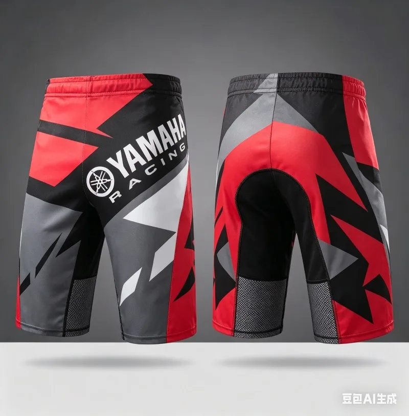 Summer Hot Selling New Yamaha Fashion Trend Red Grey Shorts for Men and Women Personalized Casual Motorcycle Riding Shorts