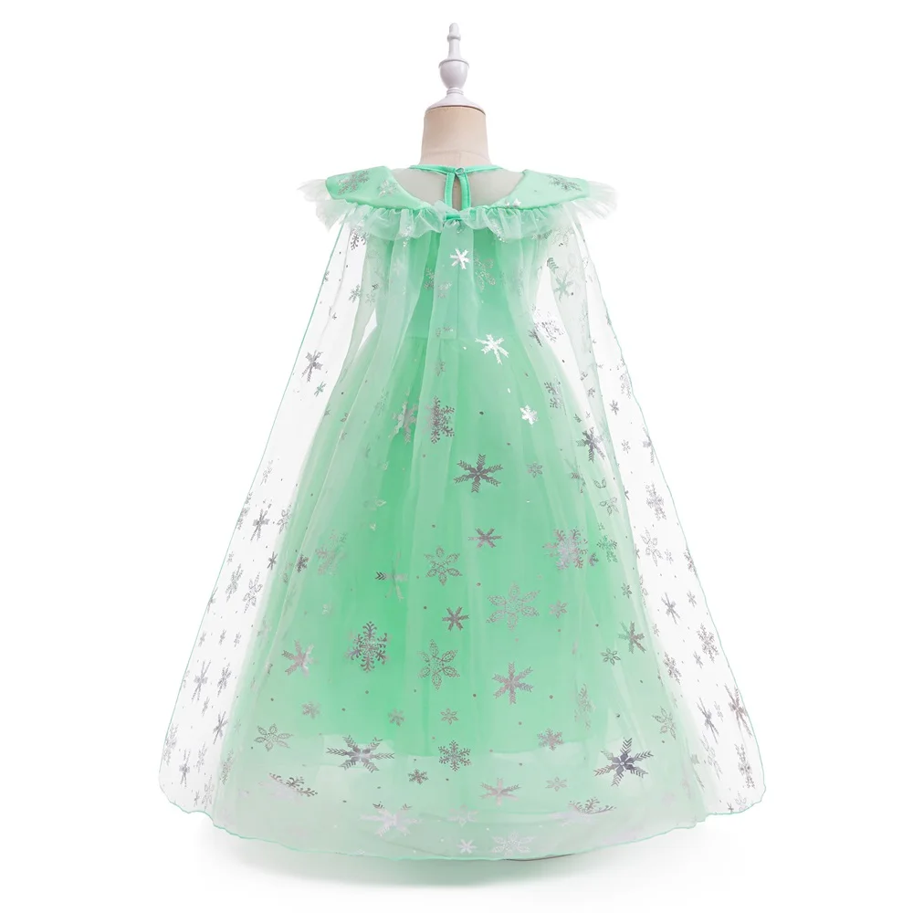Summer Snow Princess Cosplay Costume for Girls Elegant Birthday Wedding Party Girl Dress Carnival Halloween Christmas Costume