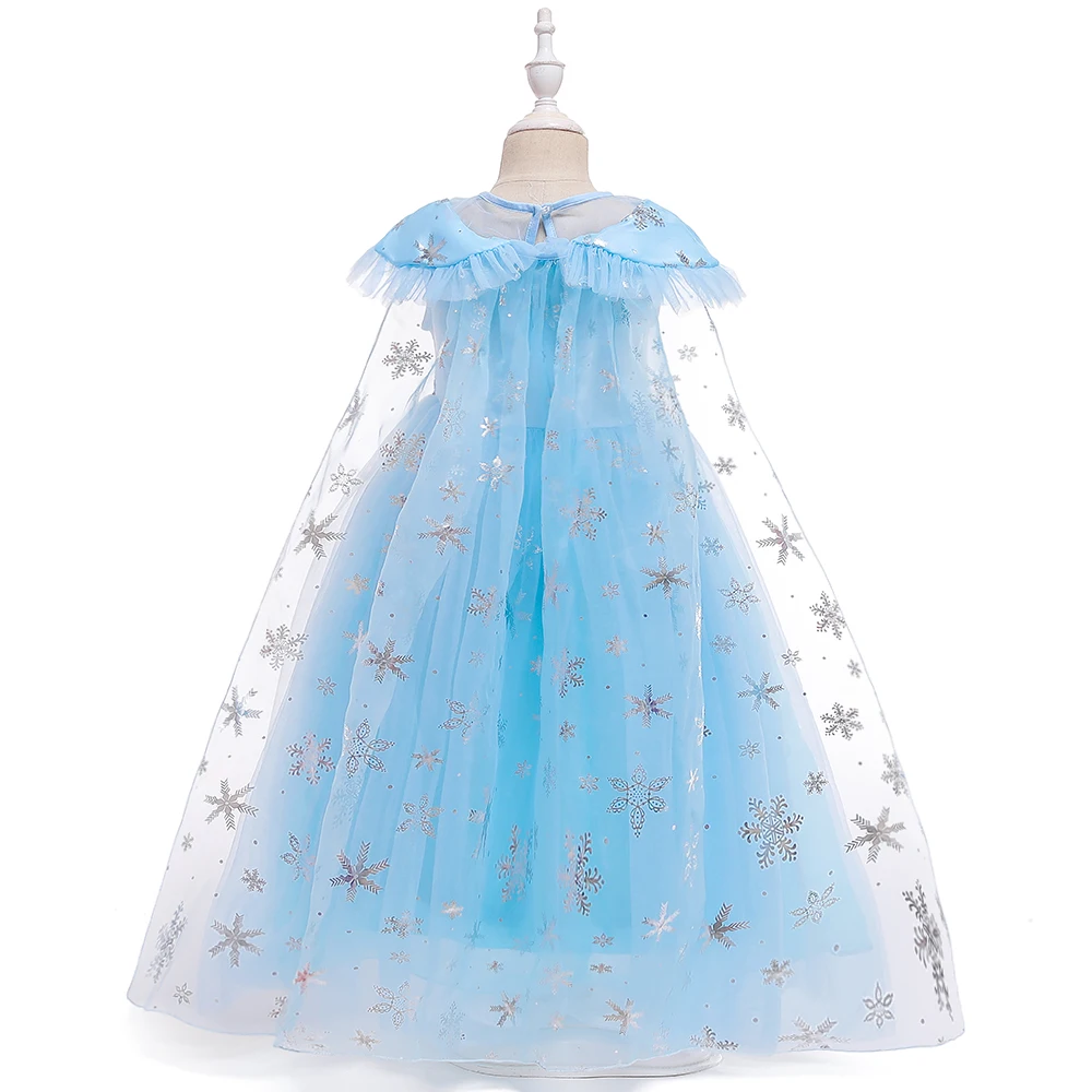 Summer Snow Princess Cosplay Costume for Girls Elegant Birthday Wedding Party Girl Dress Carnival Halloween Christmas Costume