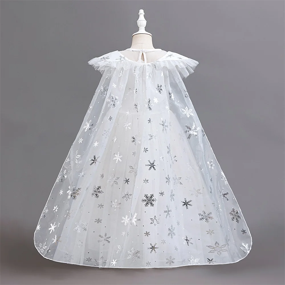 Summer Snow Princess Cosplay Costume for Girls Elegant Birthday Wedding Party Girl Dress Carnival Halloween Christmas Costume