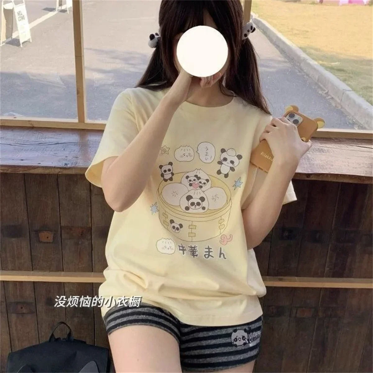 Women Panda Striped Pants Streetwear Harajuku Pantalones De Mujer Sweatpants Y2k Clothes Casual Japanese Kawaii