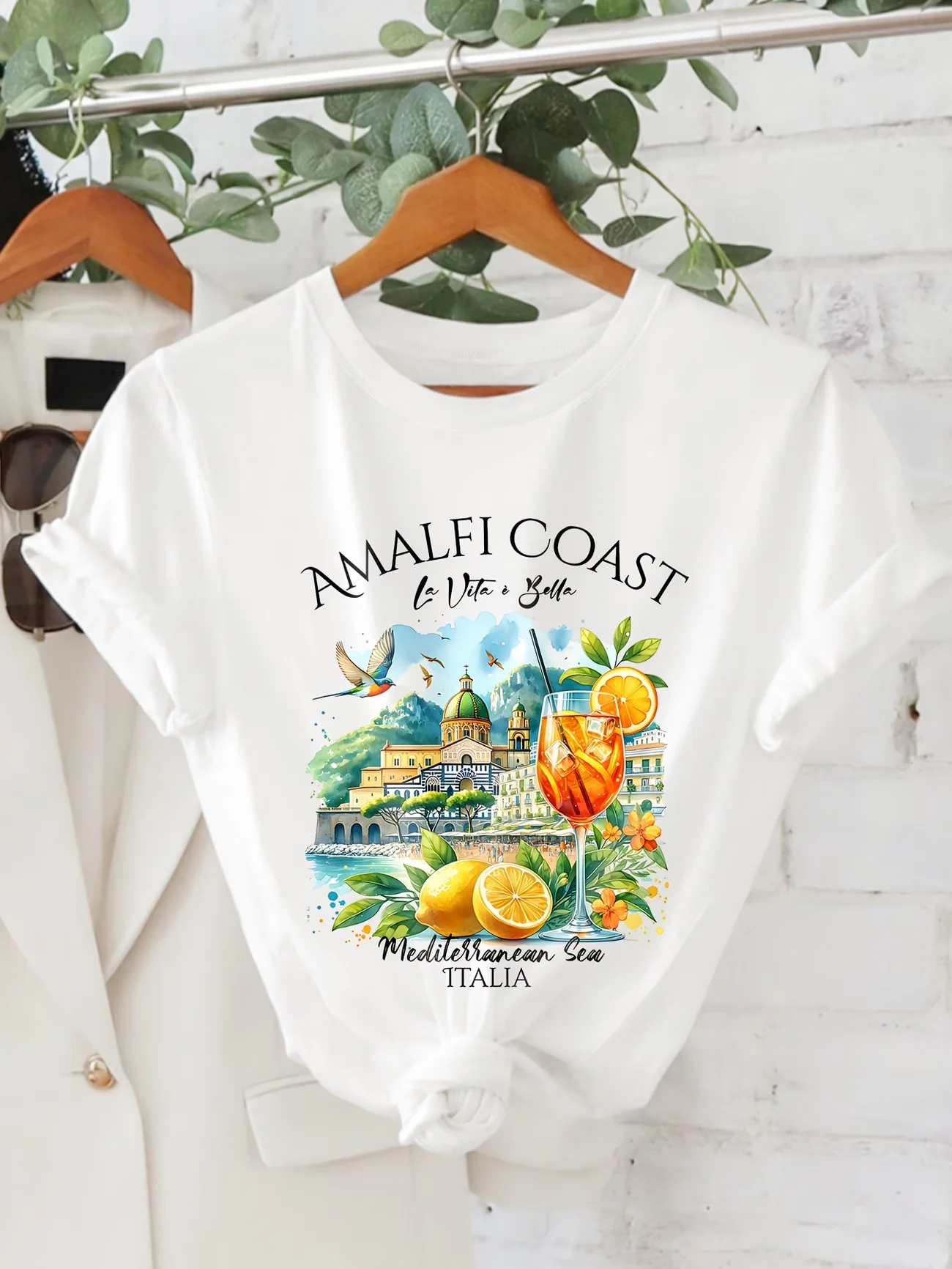 Lemon Letter Print T-shirt Short Sleeve Crew Neck Casual Top for Summer Women Kawaii Streetwear Graphic Tees Vintage Fruit Shirt