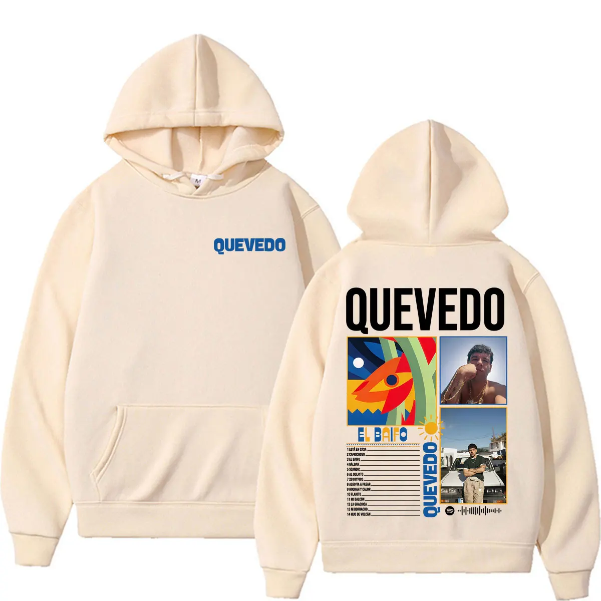 Rapper Quevedo 2026 EL BAIFO Graphic Hoodies Men Women Harajuku Vintage Gothic Sweatshirt Casual Cozy Oversized Hoodie Pullovers
