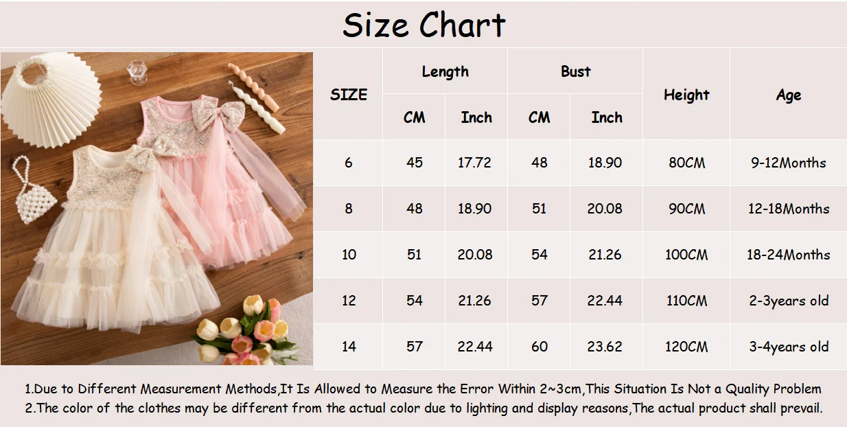 Baby Dress Summer Sequin Mesh Princess Baby Girl Dress Cute Wedding Flower Girl Dress Baby Girl Clothing 