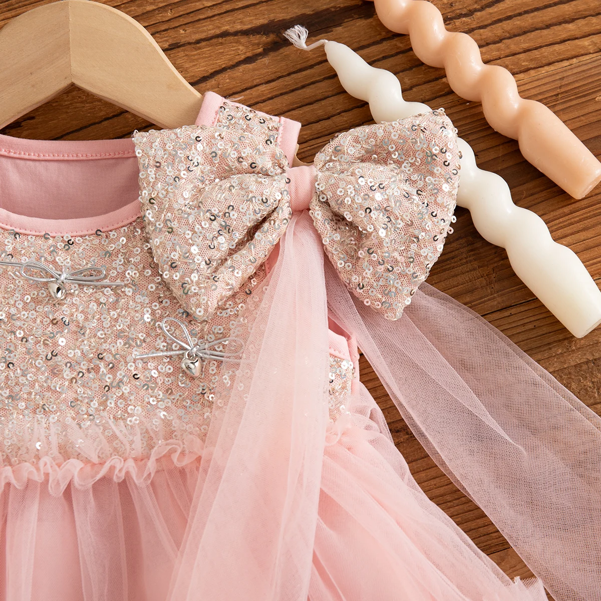 Baby Dress Summer Sequin Mesh Princess Baby Girl Dress Cute Wedding Flower Girl Dress Baby Girl Clothing 