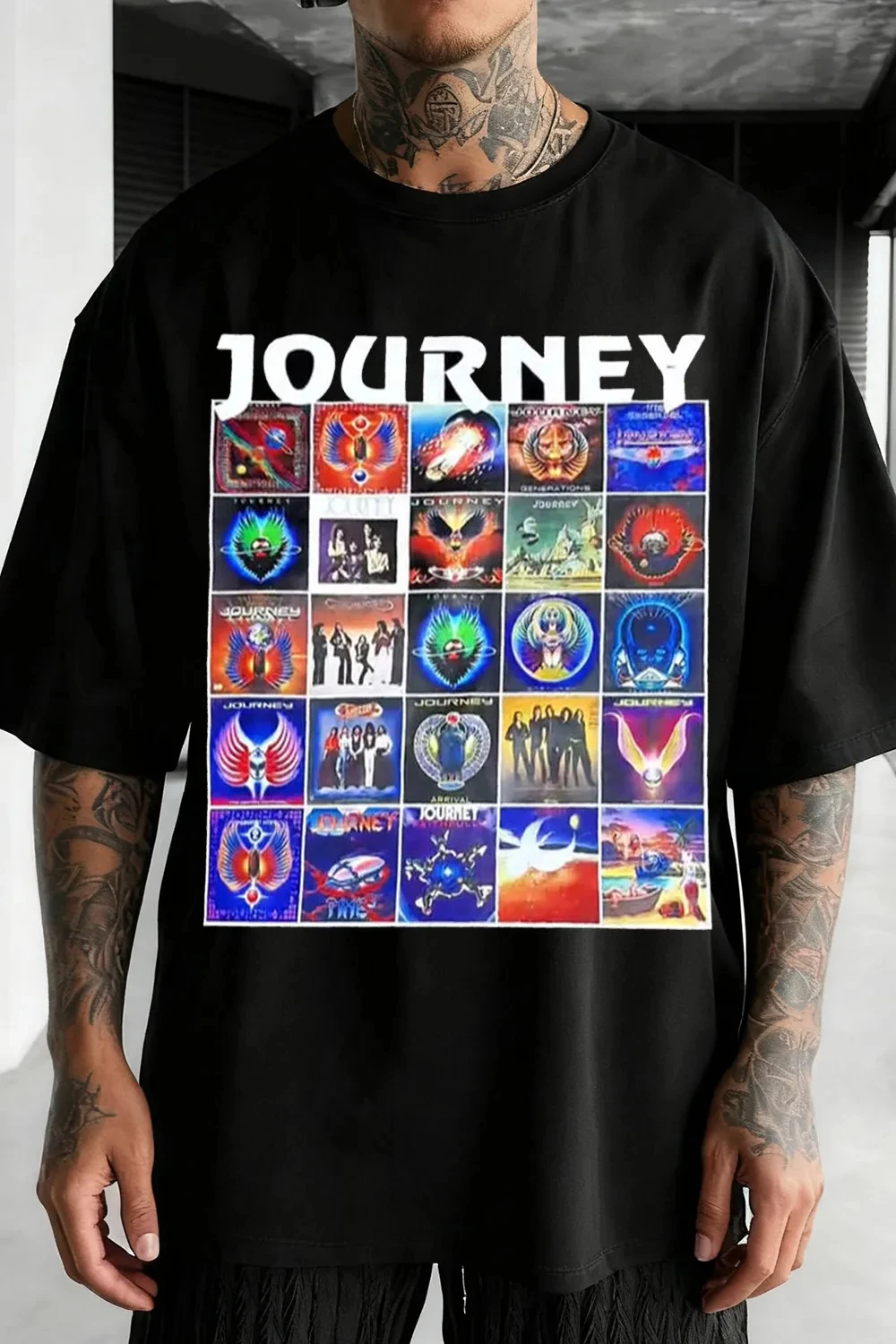 Hot Sale Hip Hop Journey Band T Shirt Mens Womens Cotton Tees Ummer Casual Short Sleeve Round Neck Clothing Loose Tops Trend