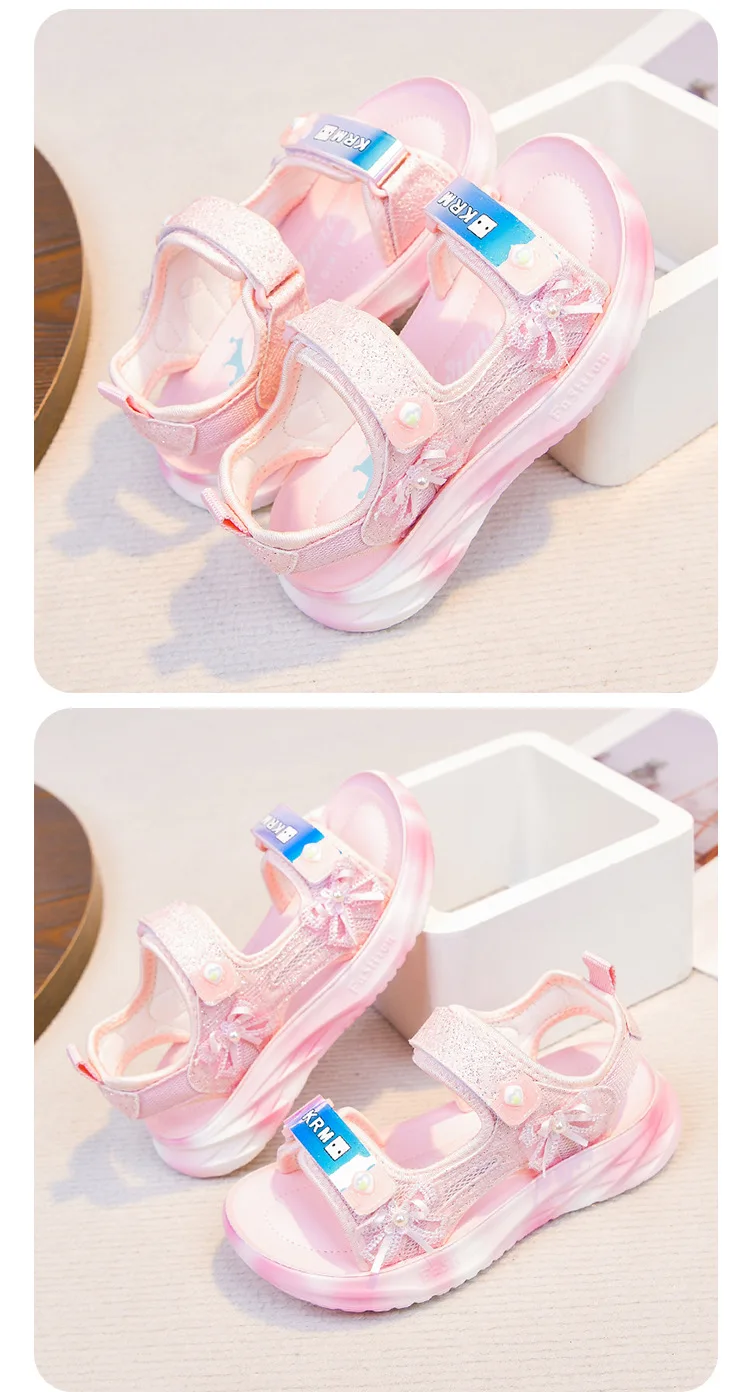2026 Children's Casual Sports Sandals Summer New Girl's Princess Sandals Fashion Butterfly Lightweight Kid's Sports Beach Shoe