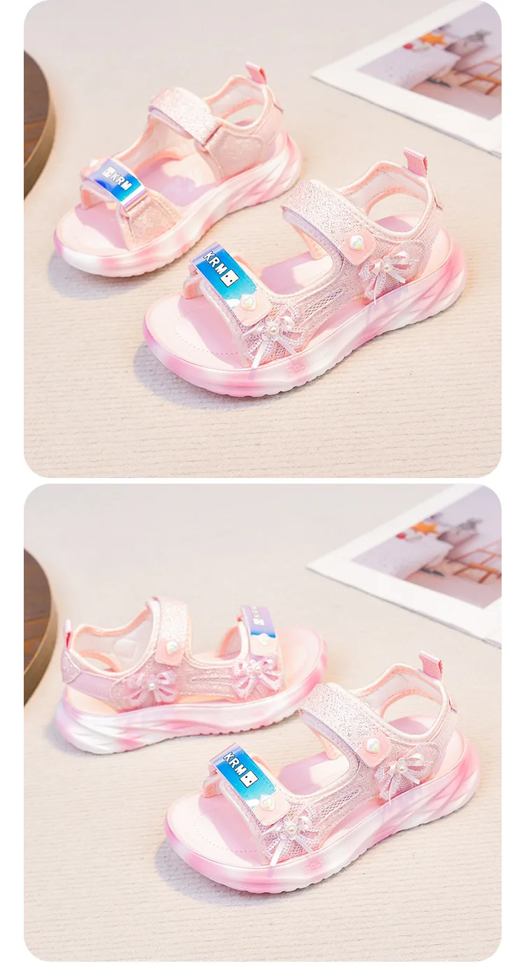 2026 Children's Casual Sports Sandals Summer New Girl's Princess Sandals Fashion Butterfly Lightweight Kid's Sports Beach Shoe