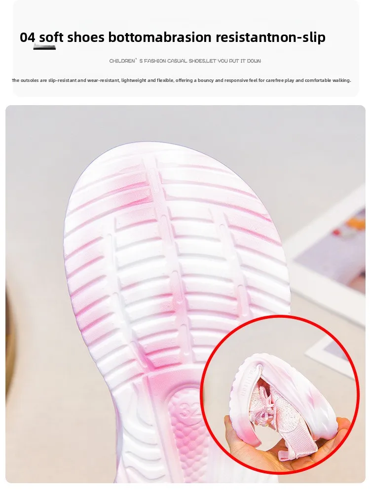 2026 Children's Casual Sports Sandals Summer New Girl's Princess Sandals Fashion Butterfly Lightweight Kid's Sports Beach Shoe