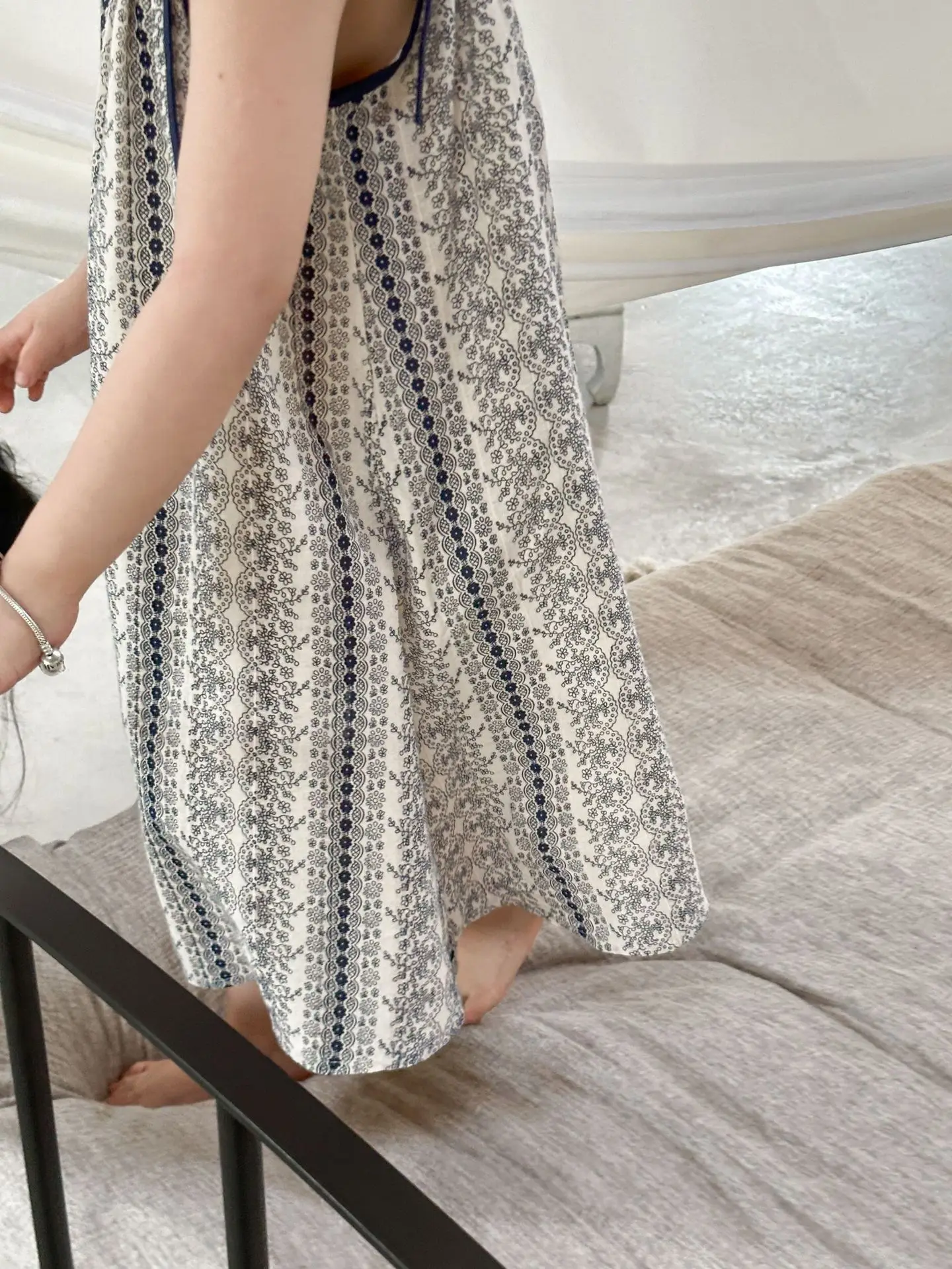 Girls Casual Dresses Summer New Korea Childrens Clothing Korean New Lovely Fragmented Flowers Loose Fashion Striped