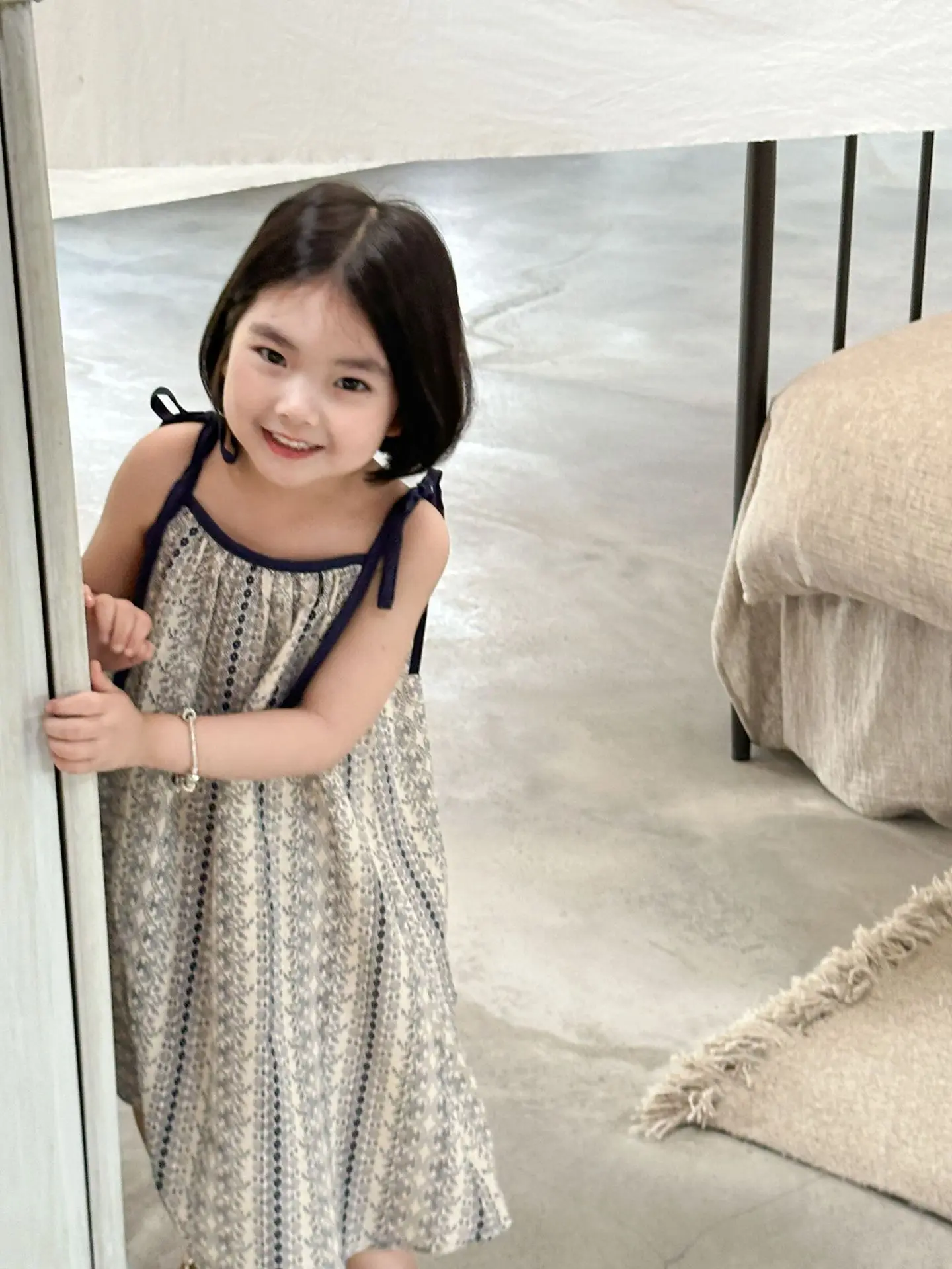 Girls Casual Dresses Summer New Korea Childrens Clothing Korean New Lovely Fragmented Flowers Loose Fashion Striped