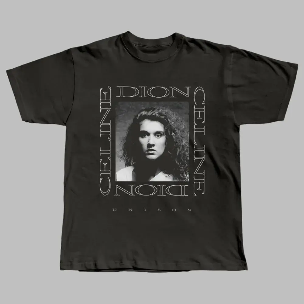 2026 Summer New Y2k Fashion Tops Celine Dion Portrait Graphic Print T Shirt Vintage Music T Shirt Casual Loose Streetwear Unisex