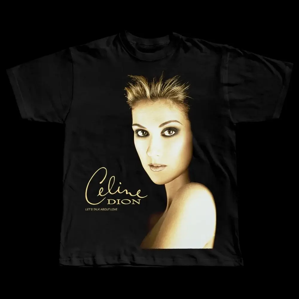 2026 Summer New Y2k Fashion Tops Celine Dion Portrait Graphic Print T Shirt Vintage Music T Shirt Casual Loose Streetwear Unisex