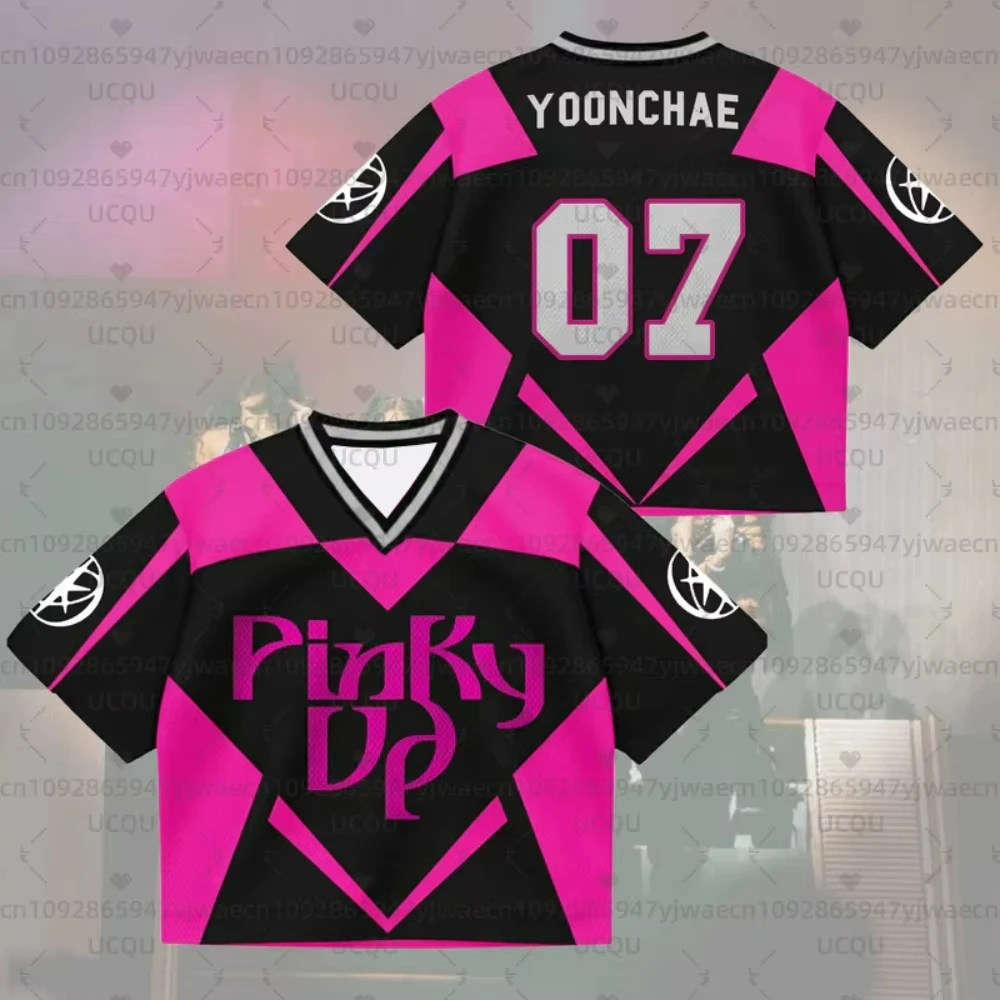 Summer Men's Women's Concert Outfit Katseye New Single Pinky Up Jersey Gifts For Fans Fans Gift Short Sleeve Casual T-shirt Tops