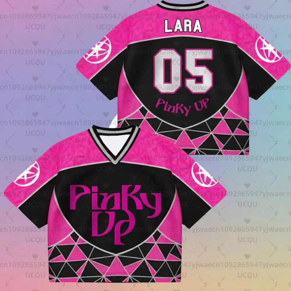 Summer Men's Women's Concert Outfit Katseye New Single Pinky Up Jersey Gifts For Fans Fans Gift Short Sleeve Casual T-shirt Tops