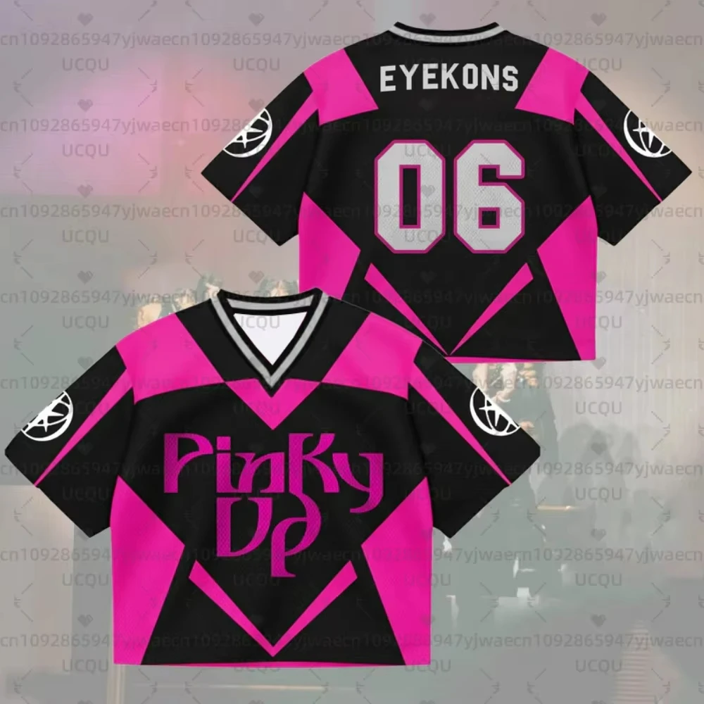 Summer Men's Women's Concert Outfit Katseye New Single Pinky Up Jersey Gifts For Fans Fans Gift Short Sleeve Casual T-shirt Tops