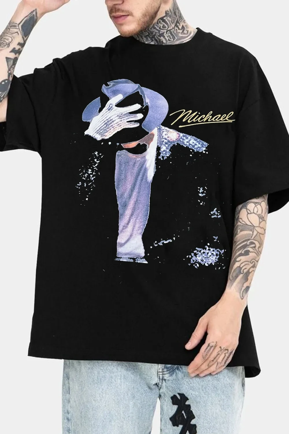 2026 Michael Jackson Graphic Tshirt Mens Womens Cotton Tees Ummer Casual Short Sleeve Round Neck Clothing Loose Tops Trend