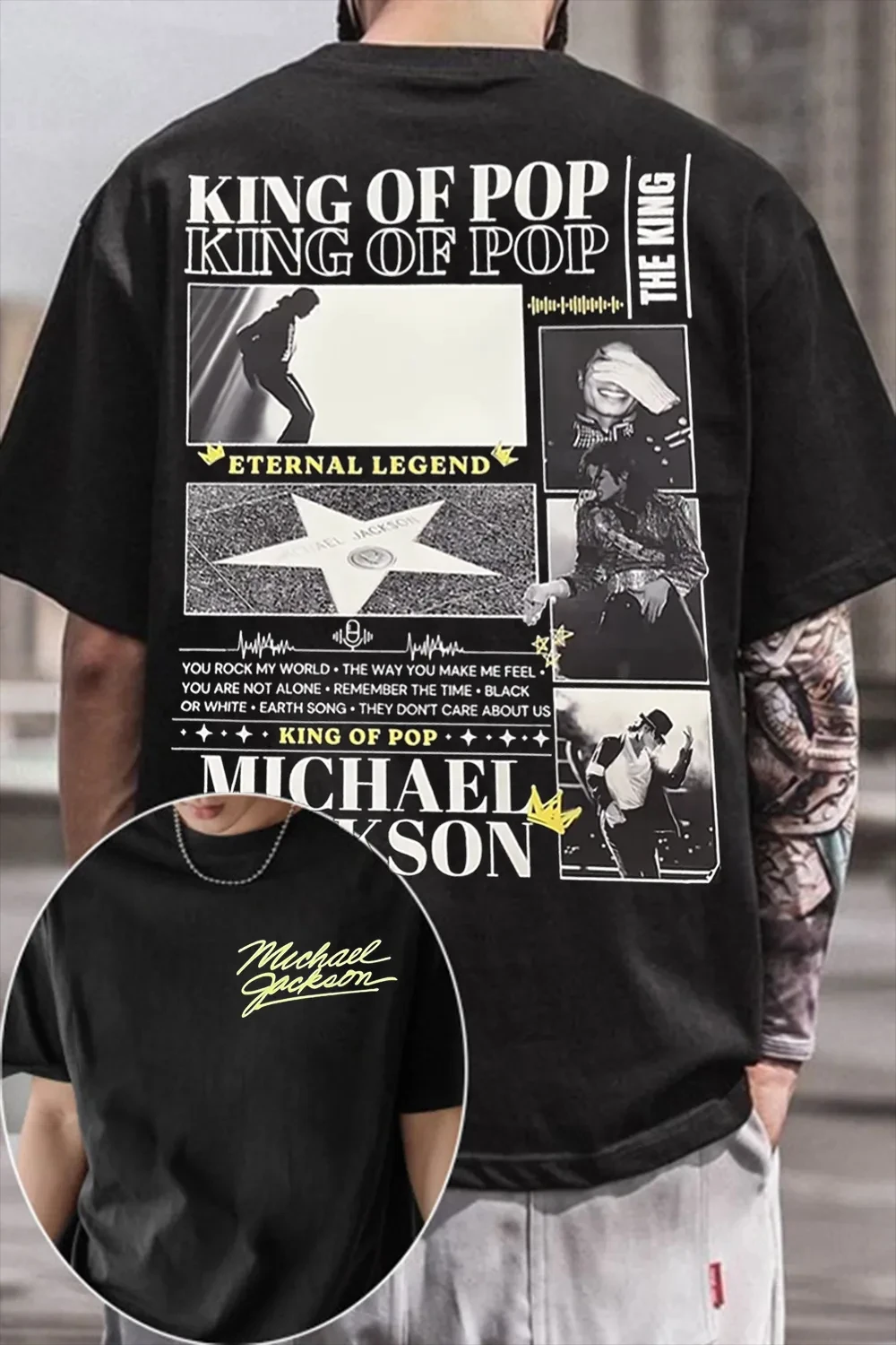 2026 Michael Jackson Graphic Tshirt Mens Womens Cotton Tees Ummer Casual Short Sleeve Round Neck Clothing Loose Tops Trend