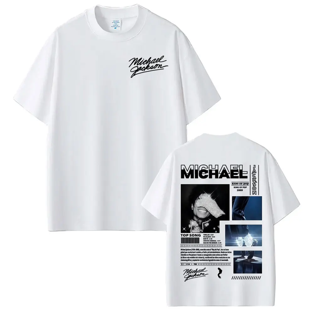 Michael Jackson King of Pop World Tour Cover T-shirts Men Women Fashion Classic Oversized T Shirt Summer Tops Streetwear T-shirt