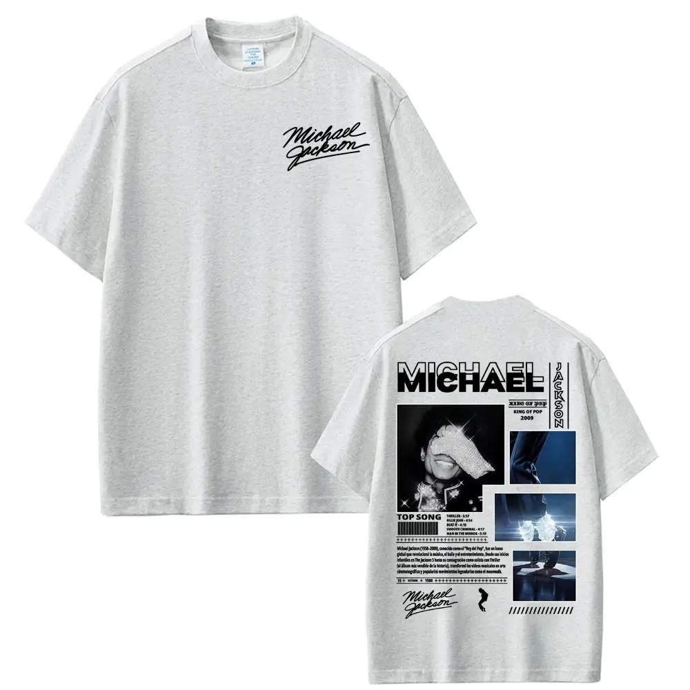 Michael Jackson King of Pop World Tour Cover T-shirts Men Women Fashion Classic Oversized T Shirt Summer Tops Streetwear T-shirt