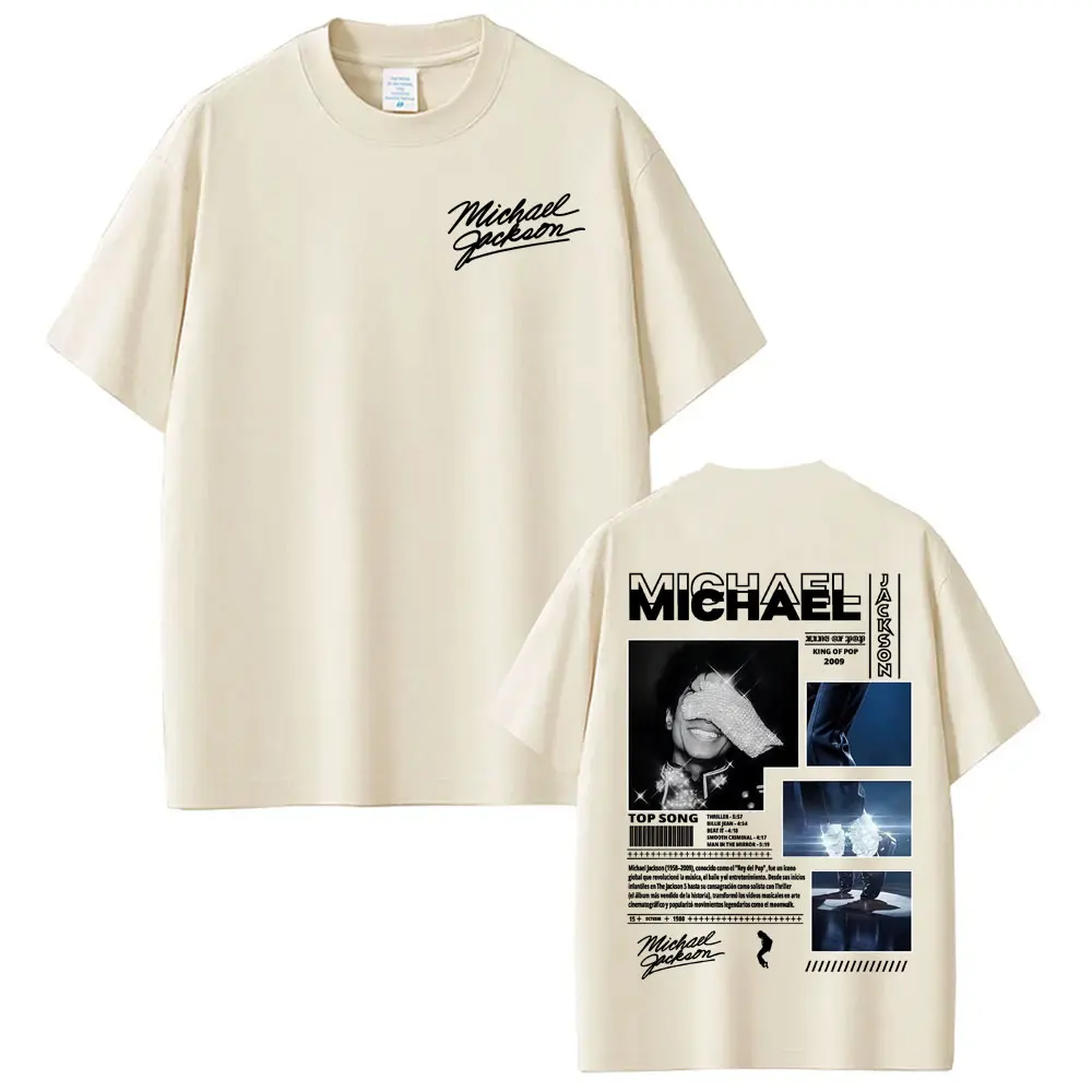 Michael Jackson King of Pop World Tour Cover T-shirts Men Women Fashion Classic Oversized T Shirt Summer Tops Streetwear T-shirt