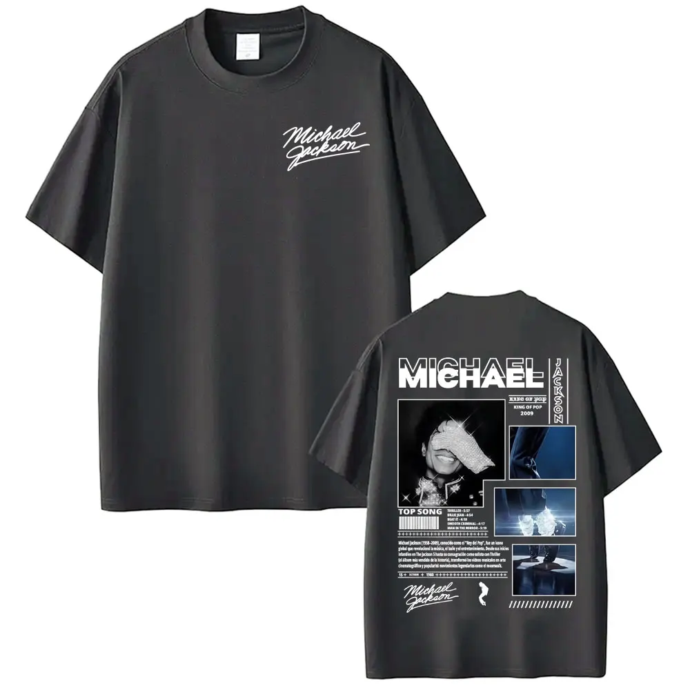 Michael Jackson King of Pop World Tour Cover T-shirts Men Women Fashion Classic Oversized T Shirt Summer Tops Streetwear T-shirt