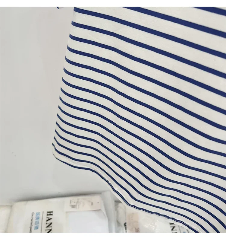 Striped Short Sleeve Women's T-Shirt 2026 Summer New Arrival Cotton Casual Versatile Slim Fit Fashion Tops Color Block Tee