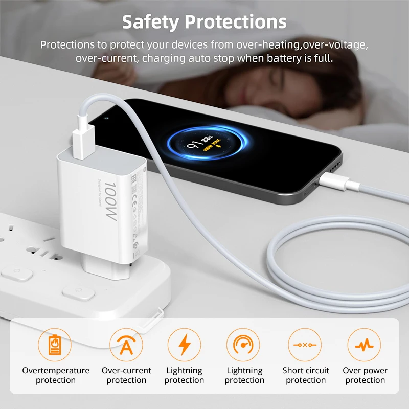 XIAOMI 17T Pro Original 100W Charger USB Type C 90W Hypercharge Adapter Cargador Xiaomi 17 Pro Max Poco F8 Ultra X8 M8 Redmi K90