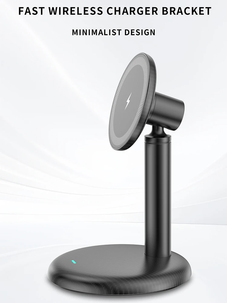 Newest Product in 2026 Desktop Wireless Charger Stand for iphone Samsung Office Home Travel Magnetic Wireless Charger Holder