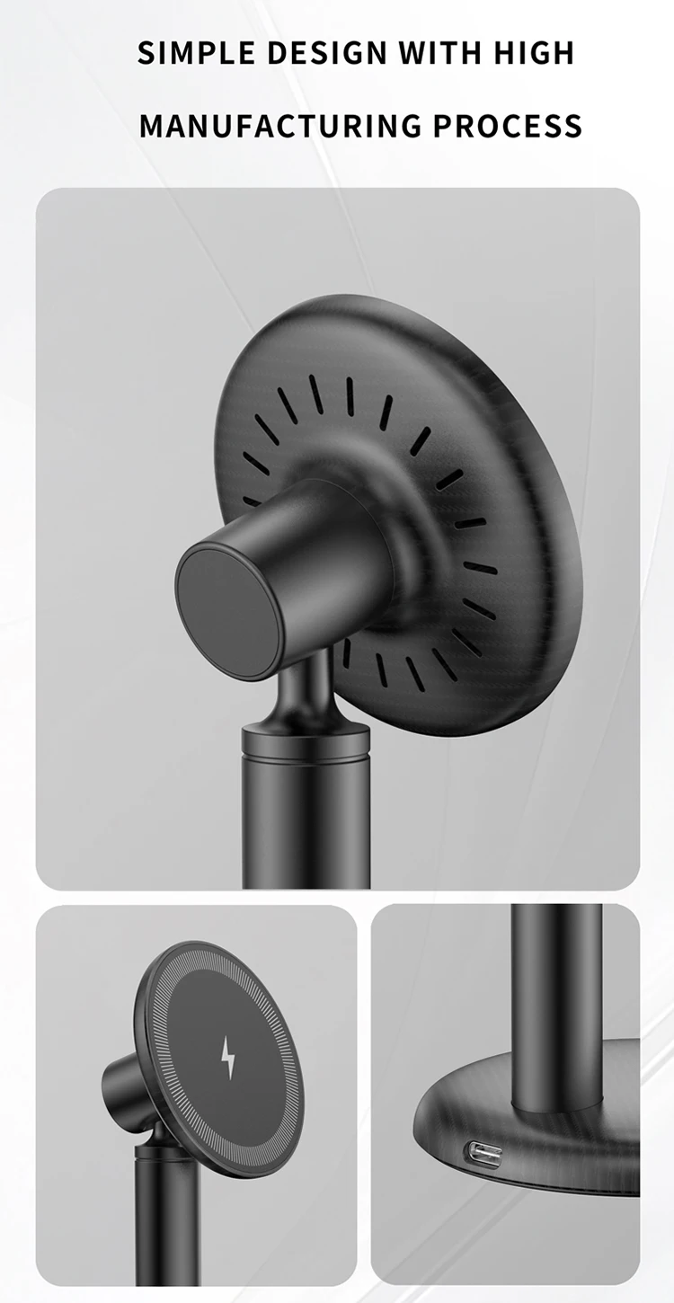 Newest Product in 2026 Desktop Wireless Charger Stand for iphone Samsung Office Home Travel Magnetic Wireless Charger Holder