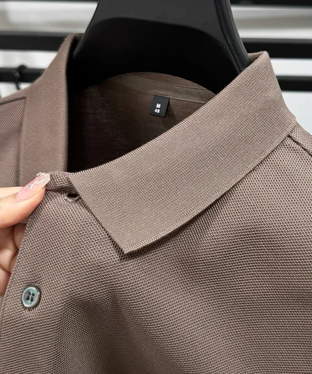 100% pure cotton high-end brand men's short sleeve polo shirt 2026summer luxury classic fashion golf top casual business T-shirt
