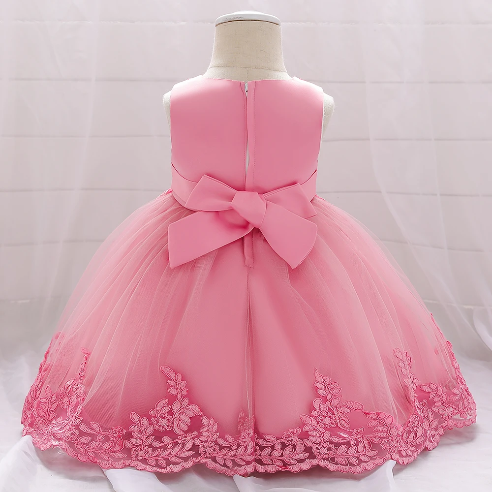 Summer Baptism Party Baby Girls Dress Elegant Flower 1st Birthday Wedding Princess Dress Girl First Communion Bridesmaid Vestido