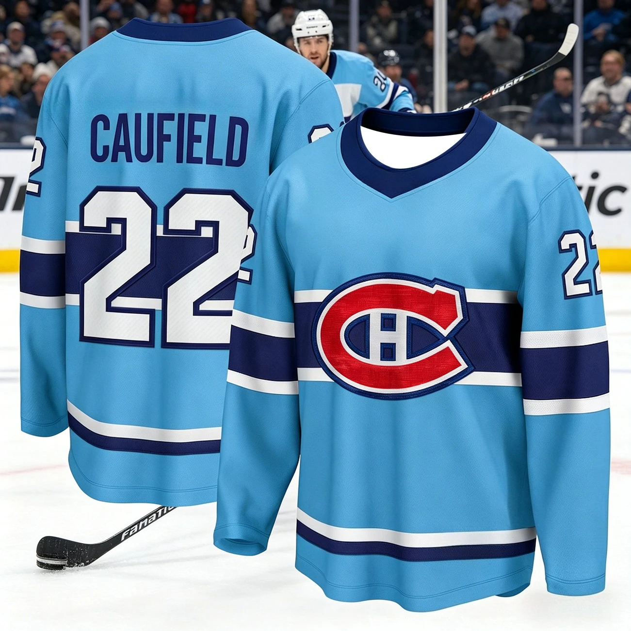 2026 Canadian Men's Best-Selling Ice Hockey Training Suit - Breathable, Drying Fast, Blue Long-Sleeved Top Family