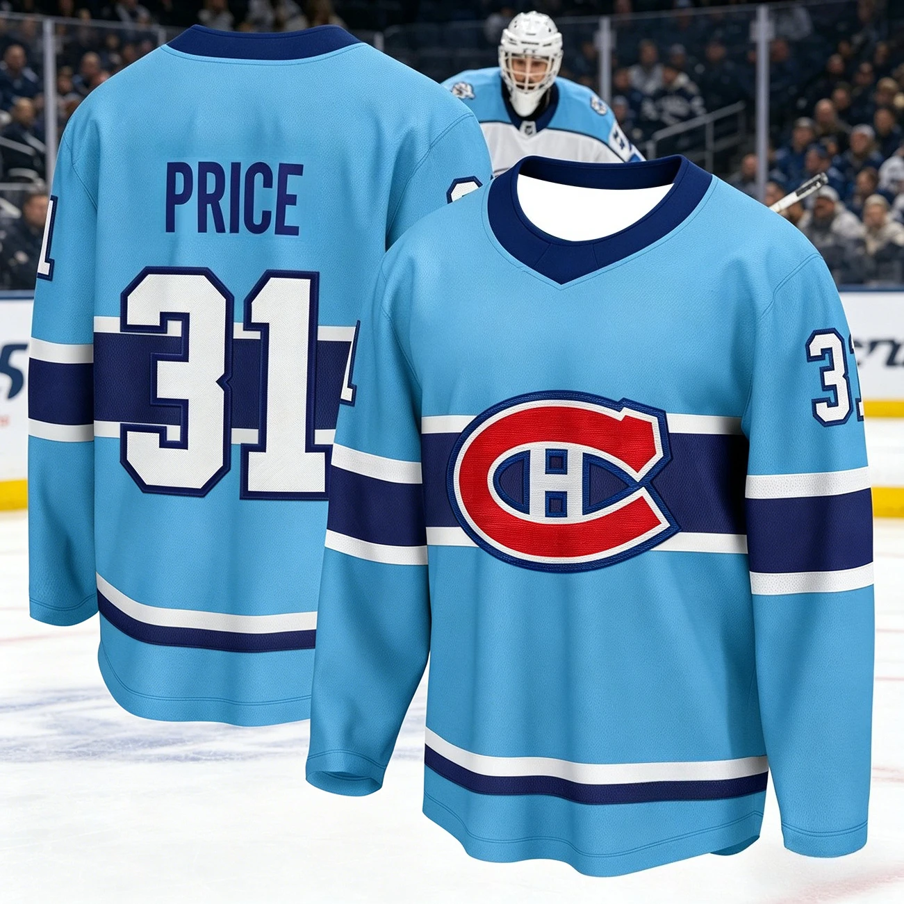 2026 Canadian Men's Best-Selling Ice Hockey Training Suit - Breathable, Drying Fast, Blue Long-Sleeved Top Family