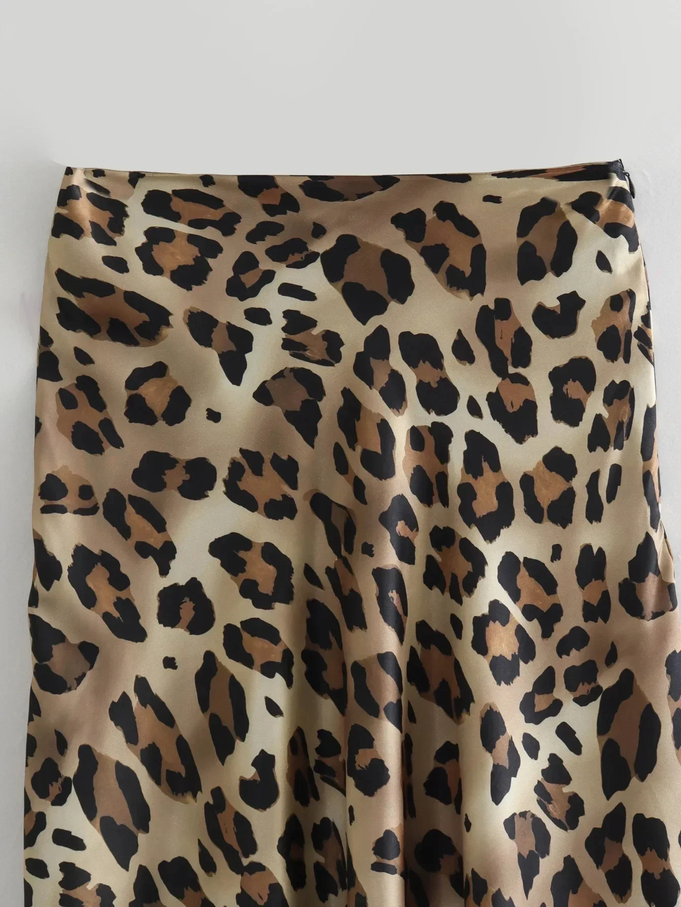 HH Women Summer 2026 Casual Loose Leopard Print Skirt Elegant Vintage Satin A-Line Flowy Long Skirt Party Beach Chic Skirts