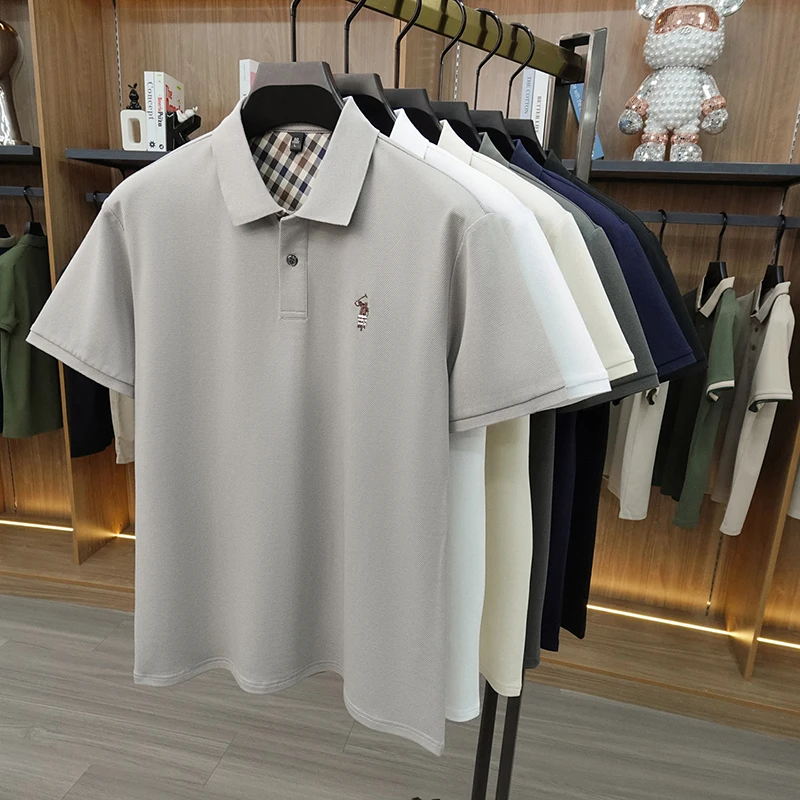 Designer brand men's polo shirt short sleeve summer new luxury pony embroidery casual Paul fashion breathable high-end T-shirt