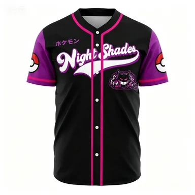 Versatile Basic Short Sleeved Baseball Jersey Personalized Anime IP Print Trendy Men's Cardigan