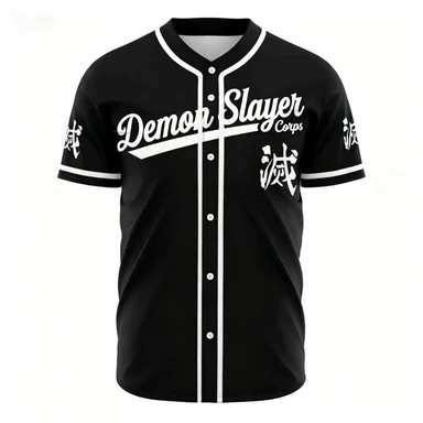 Versatile Basic Short Sleeved Baseball Jersey Personalized Anime IP Print Trendy Men's Cardigan