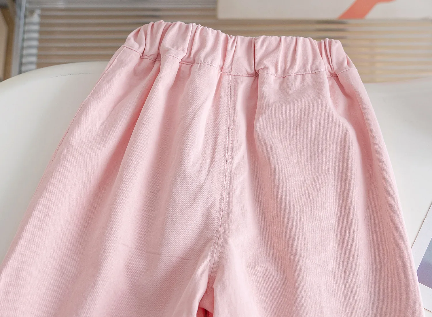 2026 New Spring Korean Style Girls Embroidered Straight Leg Pants Casual Daily Wear Long Trousers For Little Kids