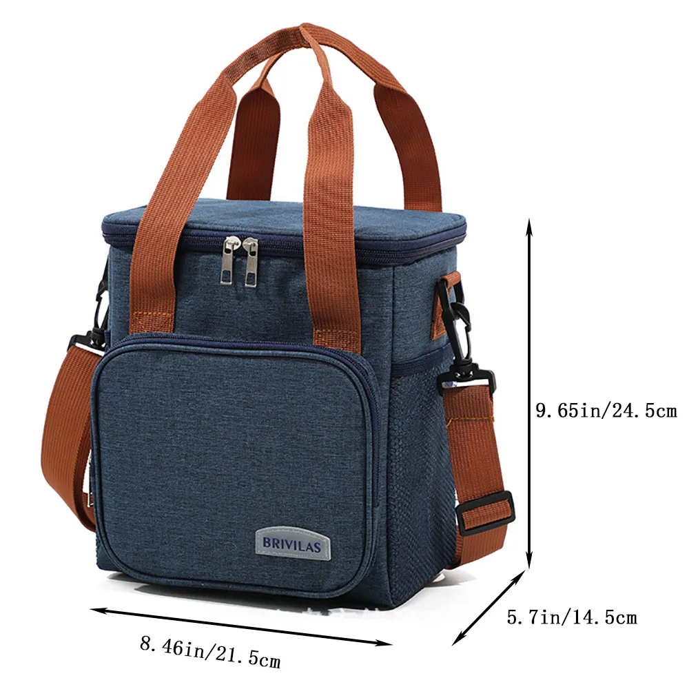 Insulated Lunch Box for Men & Women Collapsible Leakproof Double Cooler Bag Large Capacity Travel Camping Lunch Bags for Work