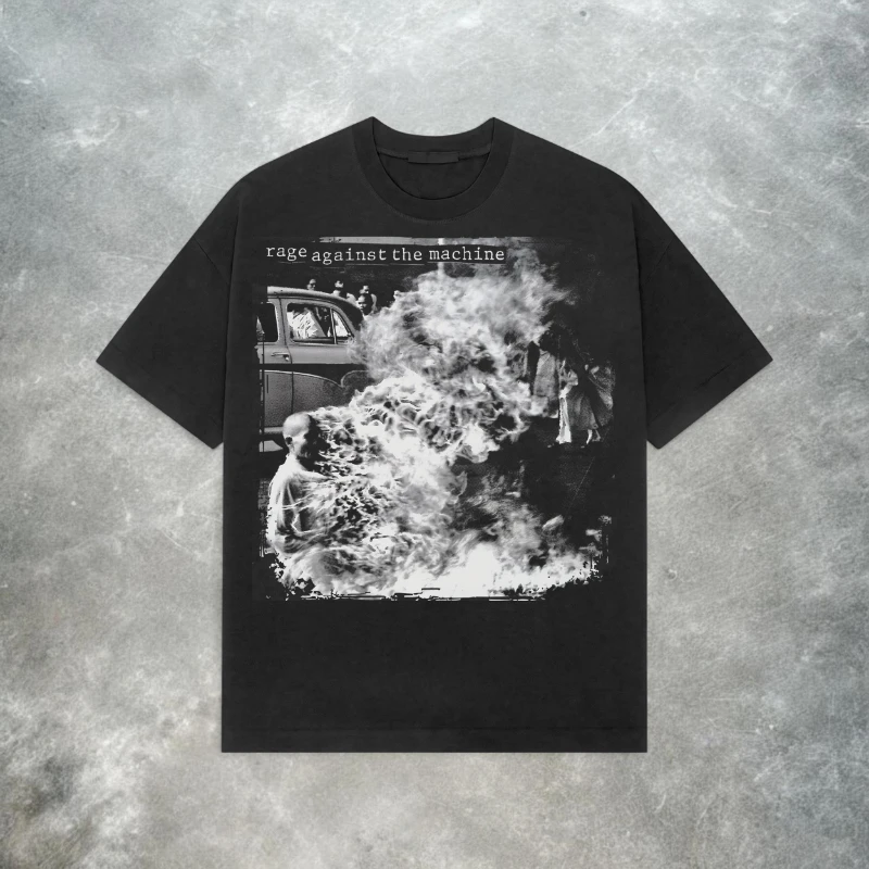 Vintage Y2K Rage Against The Machine T-Shirt – 100% Cotton Band Tee