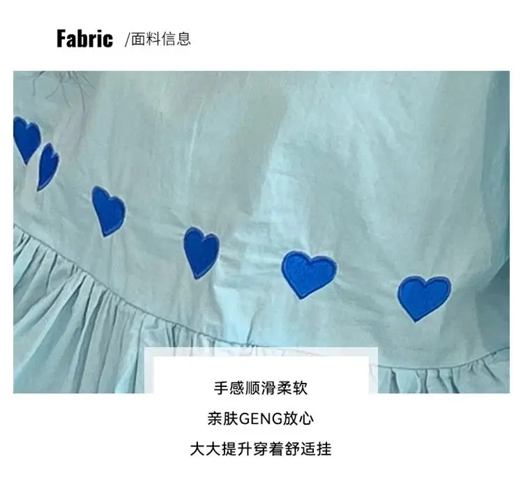 Summer Kids Blue Girls Dress 2026 Fashion Birthday Loose Casual Dresses Children Vestido Beach Dress for Girl Teen 8 10 12 14 Y