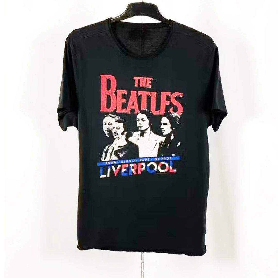 The Beatles Vintage Rock Cotton Men's Clothing Short Sleeve Y2k Selling Popular Fashion Daily Street Style Summer New T-shirt