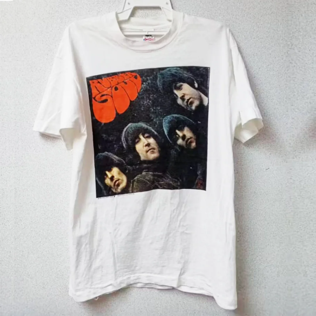 The Beatles Vintage Rock Cotton Men's Clothing Short Sleeve Y2k Selling Popular Fashion Daily Street Style Summer New T-shirt