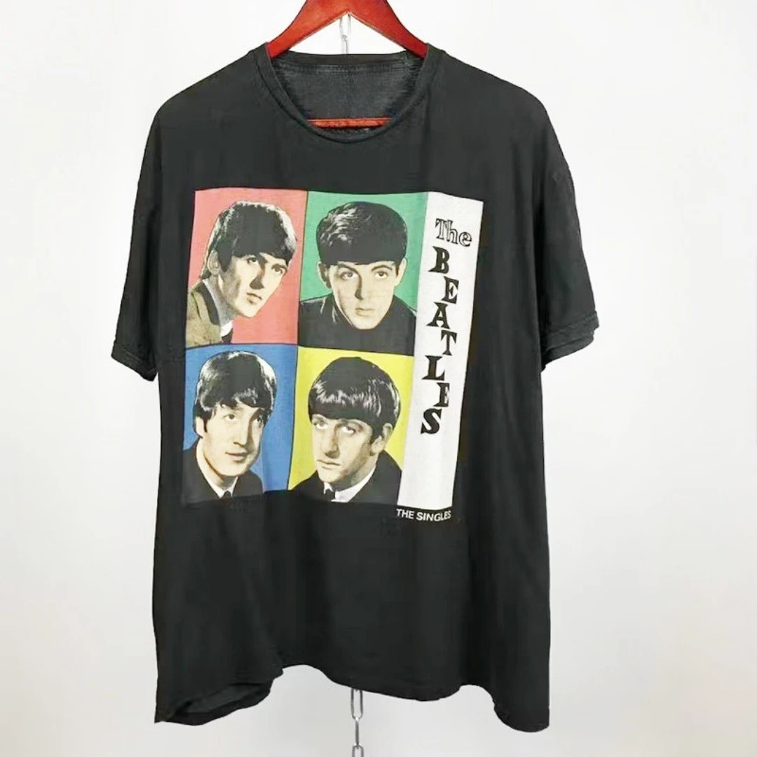 The Beatles Vintage Rock Cotton Men's Clothing Short Sleeve Y2k Selling Popular Fashion Daily Street Style Summer New T-shirt
