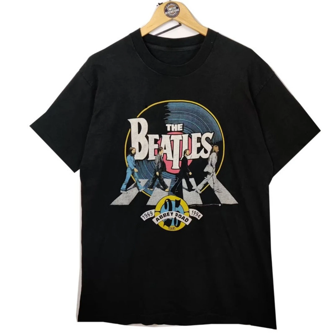 The Beatles Vintage Rock Cotton Men's Clothing Short Sleeve Y2k Selling Popular Fashion Daily Street Style Summer New T-shirt